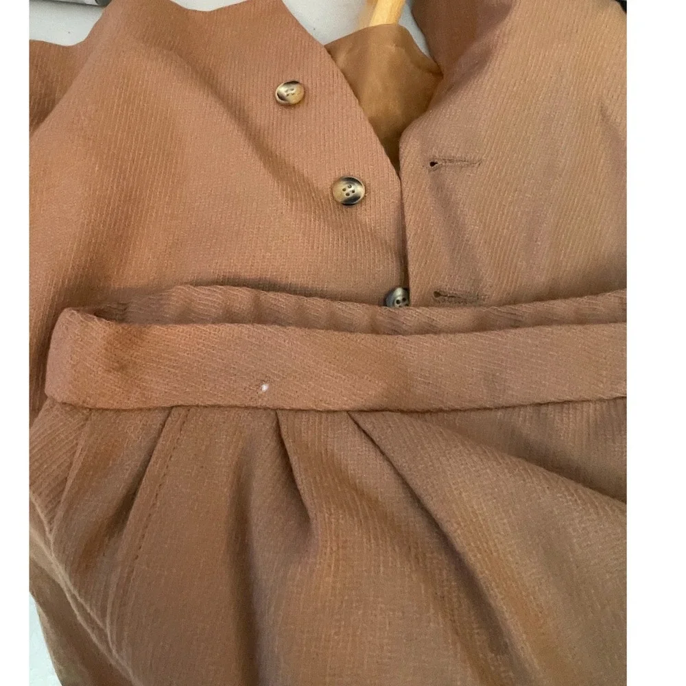 Pendleton Womens Skirt 14 Midi Camel Tan 100% Virgin Wool Vintage USA Modest
